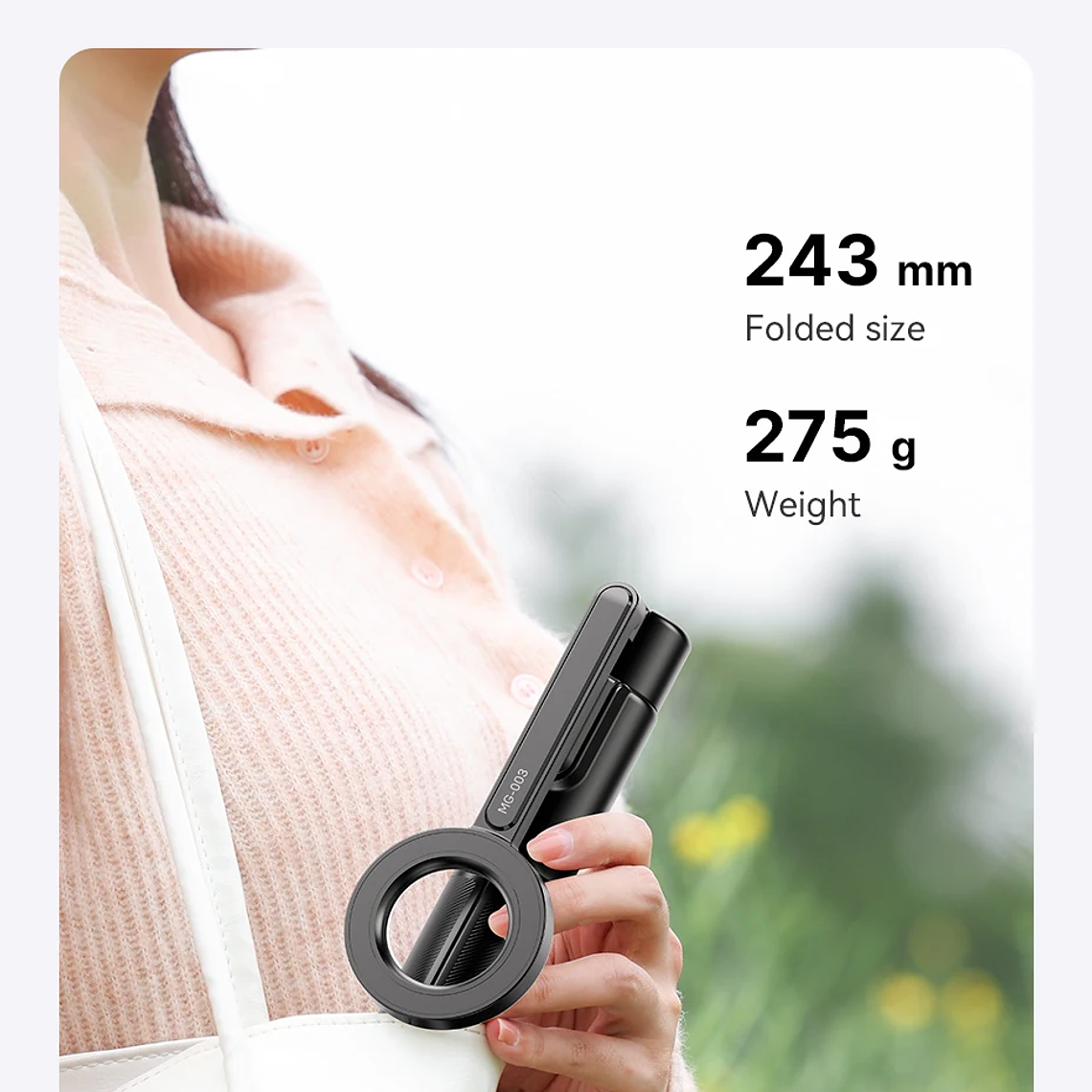 Ulanzi MG-003 Pro trípode magnético para palo Selfie para teléfono 1,36 m trípode Selfie extensible para iPhone 15 14 13 12 Vlog transmisión en vivo 13