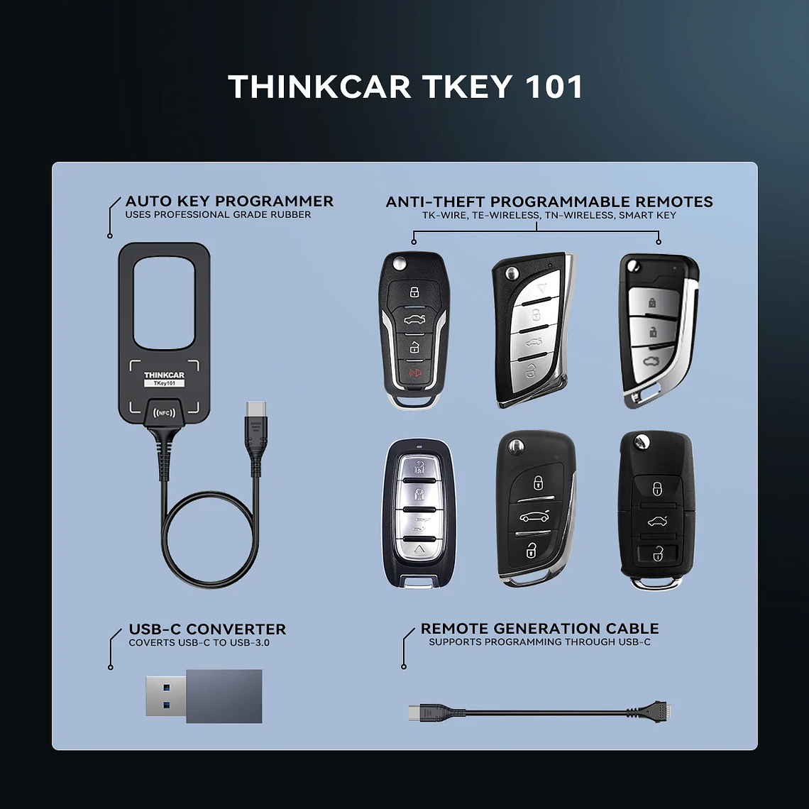 Programación de llaves THINKCAR THINKSCAN 689BT con KEY 101 Herramienta de diagnóstico automotriz Escáner OBD2 bidireccional Codificación de ECU CANFD DOIP 34 Restablecimiento completo Vida útil  14