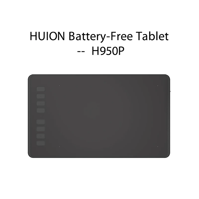 HUION-Tabletas gráficas ultraligeras H640P H950P, Tablet Digital con bolígrafo de dibujo, Stylus sin batería, para PC, teléfono Android mesa digitalizadora huion 7