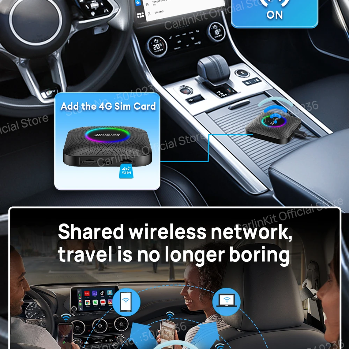 8G+128G Carlinkit CarPlay Ai Box LED Android 13 Inalámbrico Android Auto CarPlay Video TV Box Qualcomm SM6225 Caja de transmisión de 8 núcleos para VW Ford Kia Toyota Honda Benz MG BYD Mazda 22