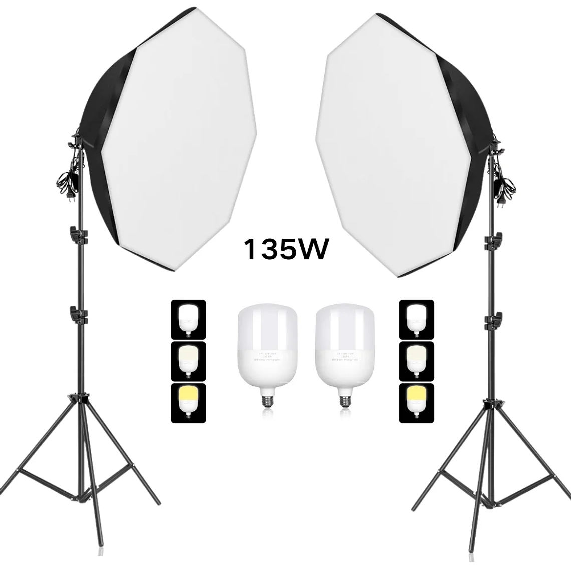 Kit de fotografía de luz Softbox, trípode de fotografía de 2M para luz de disco de caja suave Led de 45W, soporte de estudio fotográfico, iluminación, lámpara de grabación de vídeo 18