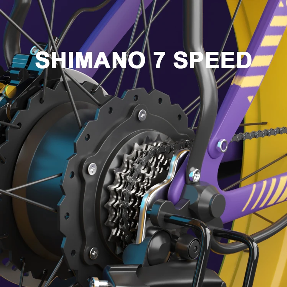 2000w Dual Motor Ebike 26inch 7speed Electric Fat Tire Bike 48v Electric Bike Wholesale Long Range Electric Mountain Bike 5