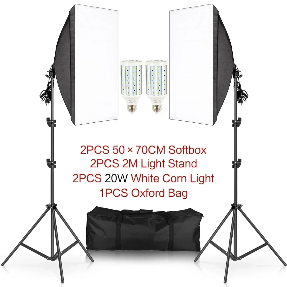 Kit de fotografía de luz Softbox, trípode de fotografía de 2M para luz de disco de caja suave Led de 45W, soporte de estudio fotográfico, iluminación, lámpara de grabación de vídeo 21