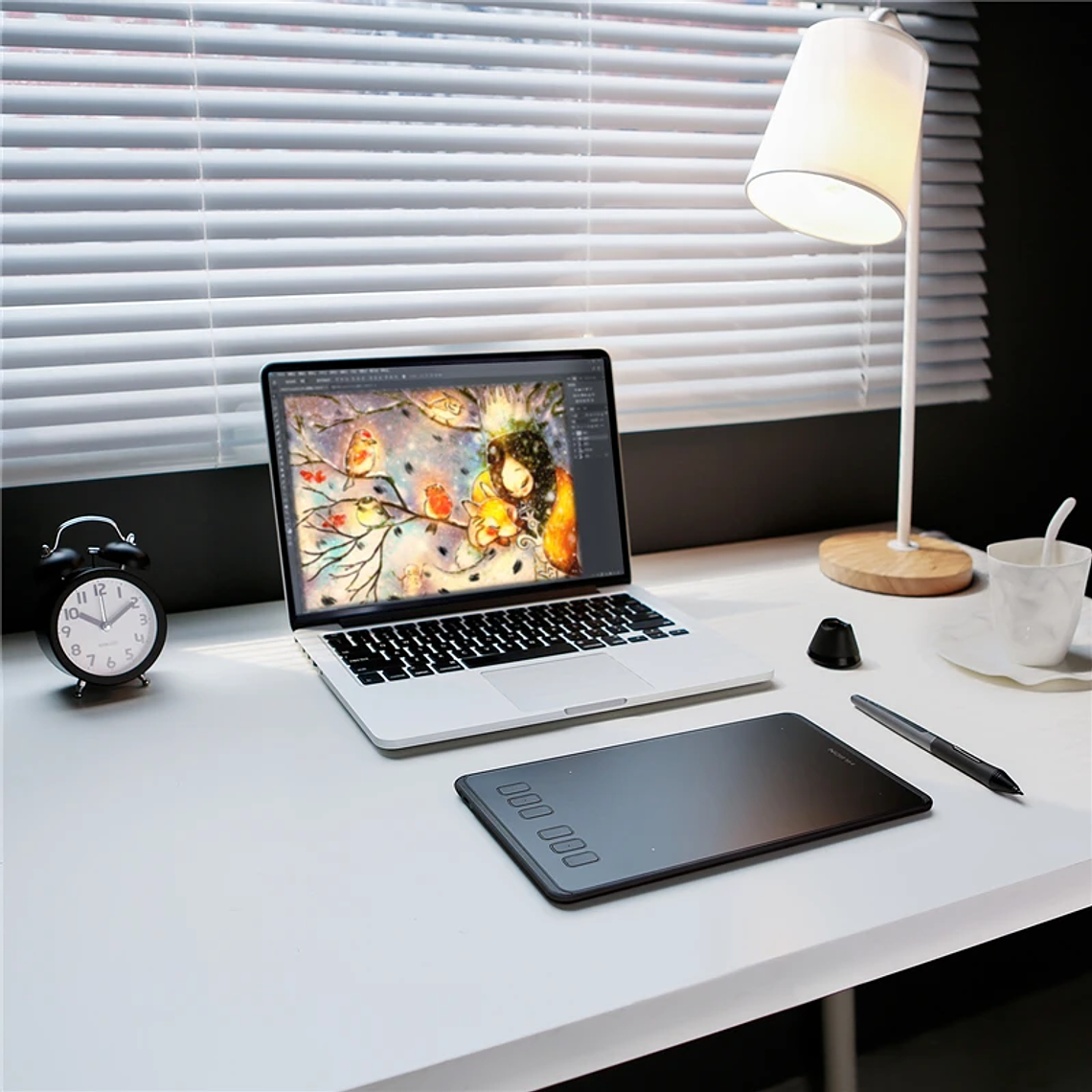 HUION-Tabletas gráficas ultraligeras H640P H950P, Tablet Digital con bolígrafo de dibujo, Stylus sin batería, para PC, teléfono Android mesa digitalizadora huion 14