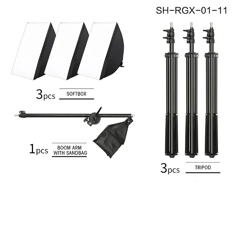 Kit de fotografía de luz Softbox, trípode de fotografía de 2M para luz de disco de caja suave Led de 45W, soporte de estudio fotográfico, iluminación, lámpara de grabación de vídeo 22