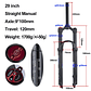 BOLANY R29 Horquilla de Bicicleta con Ajuste de Rebote Suspensión Delantera de Aire MTB 26/27.5/29 Pulgadas Recorrido de 120 mm Horquilla de 9x100mm Liberación Rápida Accesorios para Bicicletas Hor - thumbnail 24