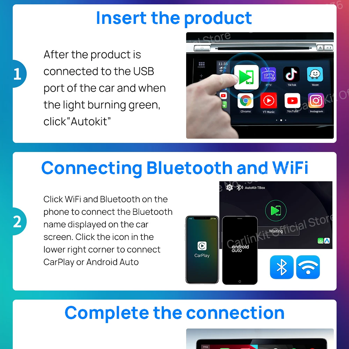 8G+128G Carlinkit CarPlay Ai Box LED Android 13 Inalámbrico Android Auto CarPlay Video TV Box Qualcomm SM6225 Caja de transmisión de 8 núcleos para VW Ford Kia Toyota Honda Benz MG BYD Mazda 29