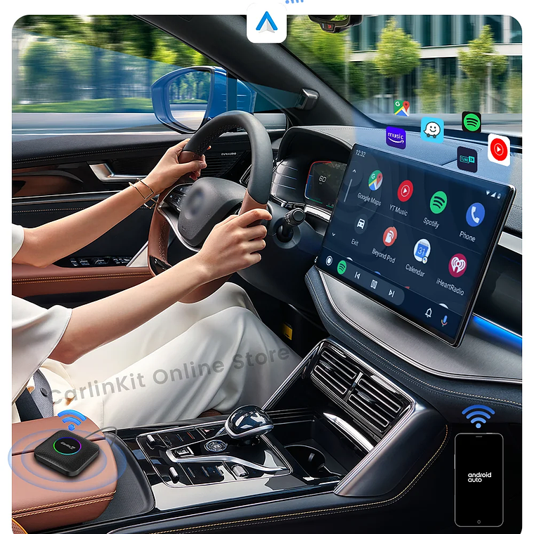 Carlinkit SM6225 Tv Box Android 13 Qualcomm 8 Core Android Auto CarPlay adaptador inalámbrico compatible con vídeo en línea Youtube Netfilx 16