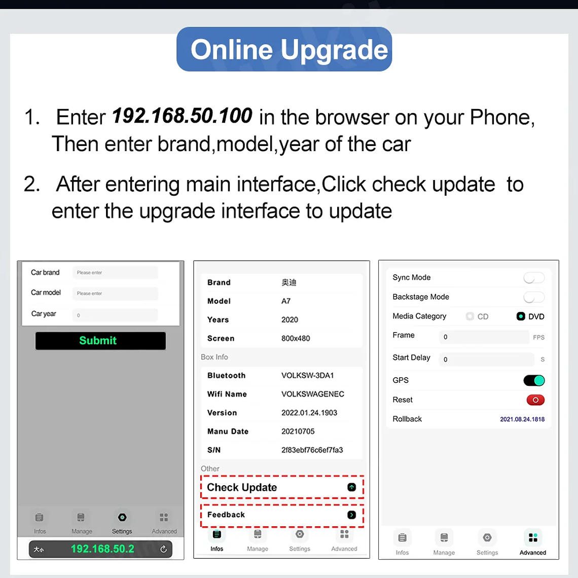 Carlinkit 4,0 CarPlay inalámbrico Android Auto cableado a adaptador inalámbrico para Vw Skoda Toyota Peugeot Kia Mazda IPhone teléfono Android 24