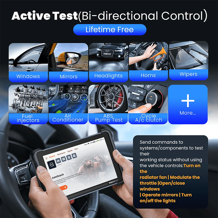 Programación de llaves THINKCAR THINKSCAN 689BT con KEY 101 Herramienta de diagnóstico automotriz Escáner OBD2 bidireccional Codificación de ECU CANFD DOIP 34 Restablecimiento completo Vida útil  32