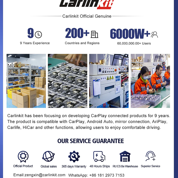 Gran oferta CarlinKit USB inalámbrico y con cable CarPlay Dongle Android Auto AI Box Mirrorlink reproductor Multimedia para coche Bluetooth conexión automática 32