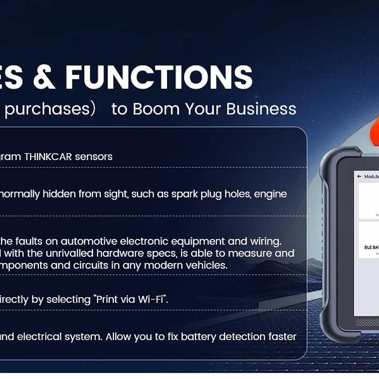 Programación de llaves THINKCAR THINKSCAN 689BT con KEY 101 Herramienta de diagnóstico automotriz Escáner OBD2 bidireccional Codificación de ECU CANFD DOIP 34 Restablecimiento completo Vida útil  41