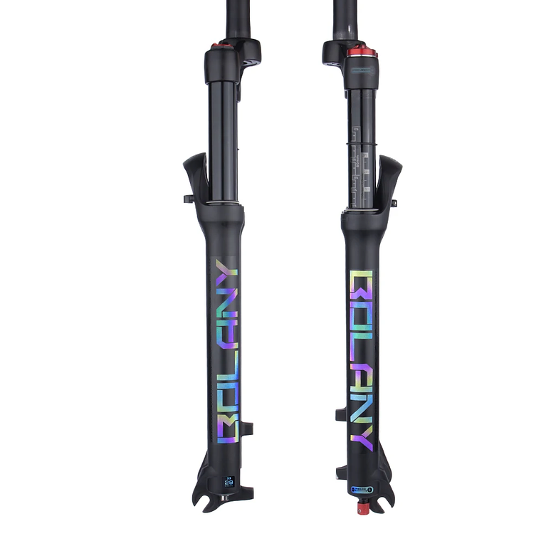 BOLANY R29 Horquilla de Bicicleta con Ajuste de Rebote Suspensión Delantera de Aire MTB 26/27.5/29 Pulgadas Recorrido de 120 mm Horquilla de 9x100mm Liberación Rápida Accesorios para Bicicletas Hor 48