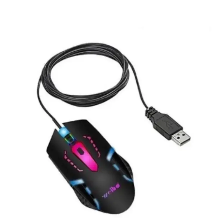 Ratón Com Fio Gamer USB Led RGB DPI-1600-2400-3200 4