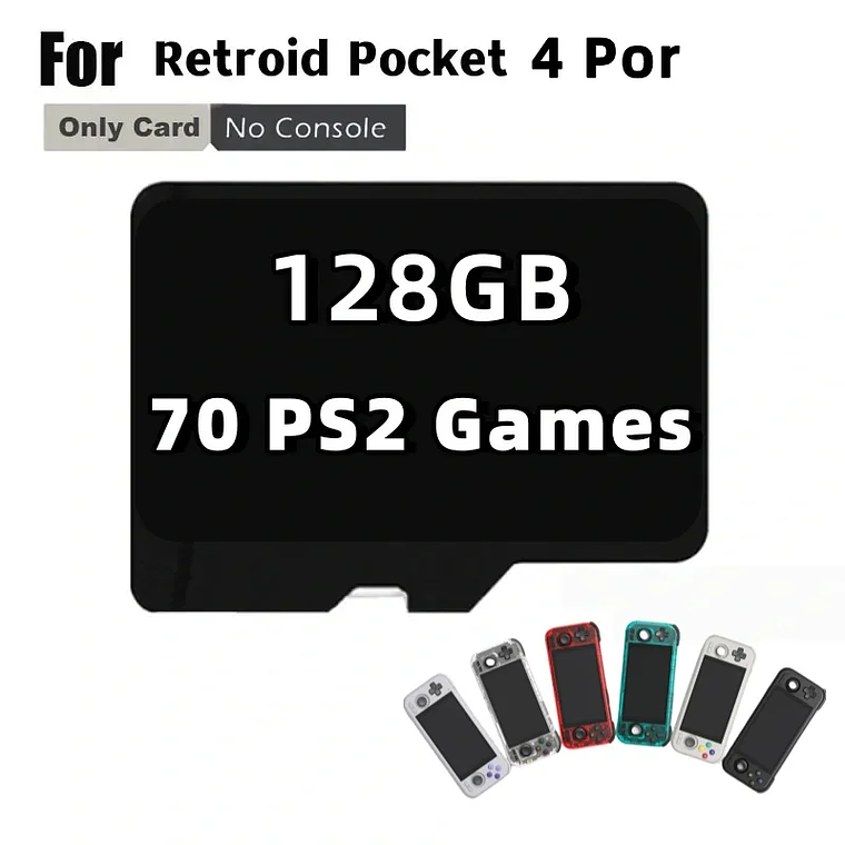 Tarjeta TF para Retroid Pocket 4 Pro, tarjeta SD para juegos retro portátiles, preinstalada con 70000 JUEGOS, 450 JUEGOS de PSP, 480 JUEGOS de PS2, memoria de 512 GB. 4