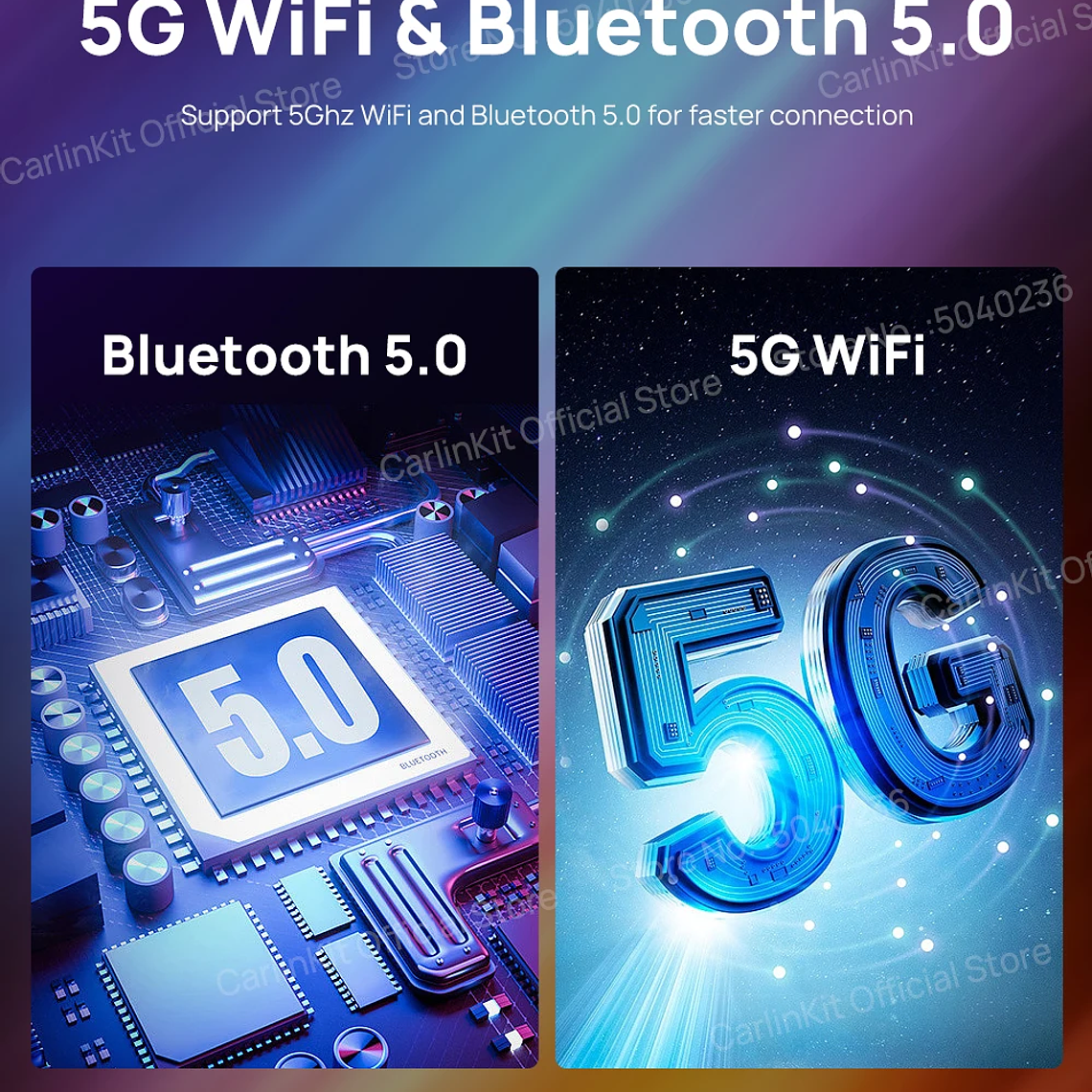8G+128G Carlinkit CarPlay Ai Box LED Android 13 Inalámbrico Android Auto CarPlay Video TV Box Qualcomm SM6225 Caja de transmisión de 8 núcleos para VW Ford Kia Toyota Honda Benz MG BYD Mazda 26