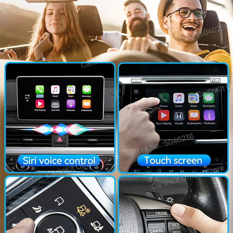8G+128G Carlinkit CarPlay Ai Box LED Android 13 Inalámbrico Android Auto CarPlay Video TV Box Qualcomm SM6225 Caja de transmisión de 8 núcleos para VW Ford Kia Toyota Honda Benz MG BYD Mazda 28