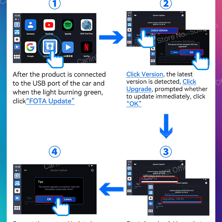 8G+128G Carlinkit CarPlay Ai Box LED Android 13 Inalámbrico Android Auto CarPlay Video TV Box Qualcomm SM6225 Caja de transmisión de 8 núcleos para VW Ford Kia Toyota Honda Benz MG BYD Mazda 30