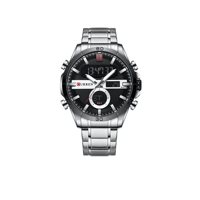 Reloj Analogo-Digital Plateado Curren 8384_5