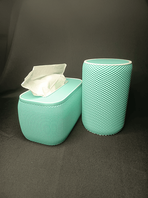 Caixa de Lenços e Lixeira