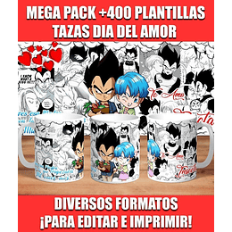 Mega Pack +400 Plantillas Sublimación Tazas Día Del Amor