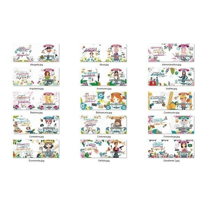 31 Plantillas Sublimación Tazas - Profesiones Varias, Promo! 3