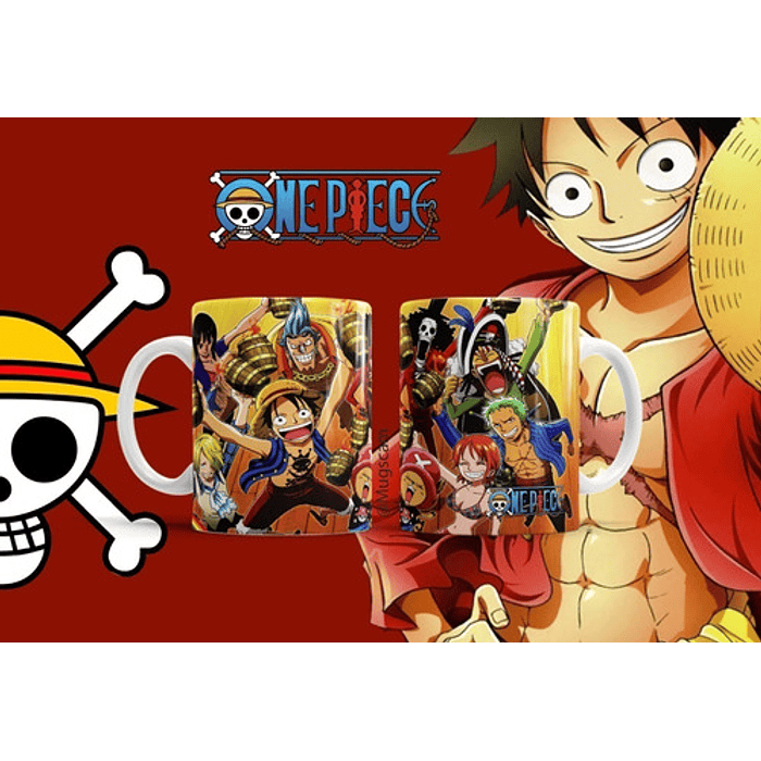 Plantillas Sublimación Tazas - One Piece 7