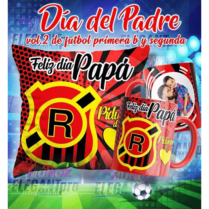 Plantillas Sublimar Padre Tazas + Cojín - Fútbol Chile 1ra B 8