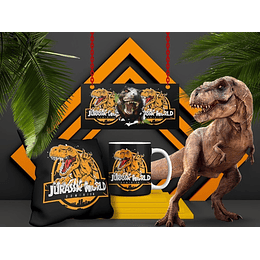  Plantillas Sublimación Tazas + Cojines - Jurassic Park