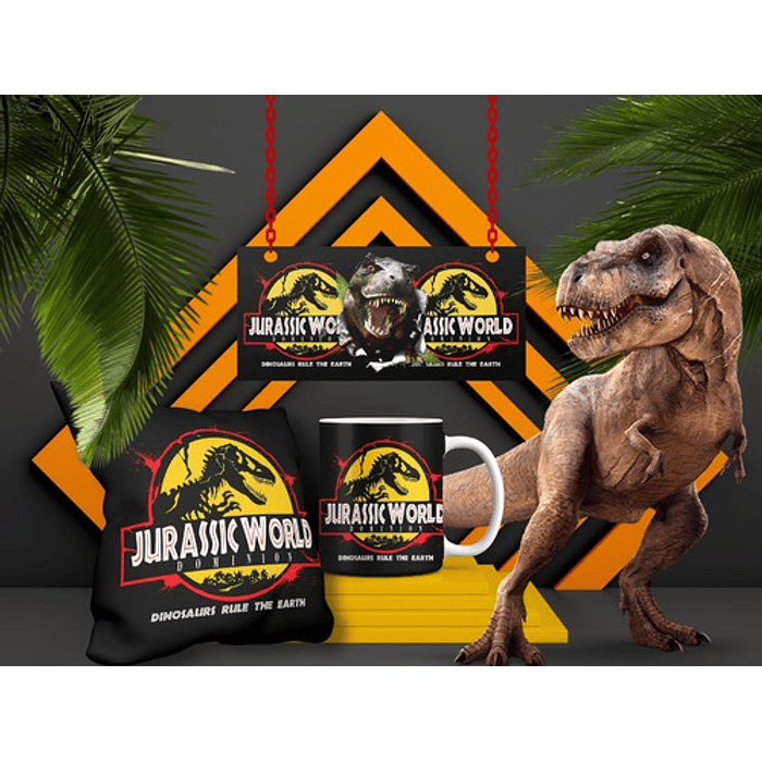  Plantillas Sublimación Tazas + Cojines - Jurassic Park 5