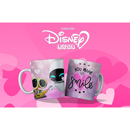 20 Plantillas Sublimación Tazas - Día Del Amor Disney Vol.9 