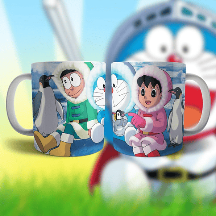 36 Plantillas Sublimación Tazas - Doraemon 3