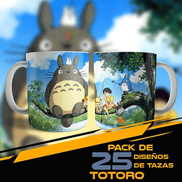 25 Plantillas Sublimación Tazas - Totoro