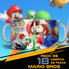 18 Plantillas Sublimación Tazas - Mario Bros Vol.3 1