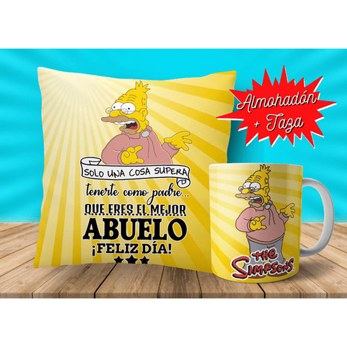 Plantillas Sublimación Tazas + Cojínes Homero Día Del Padre 9