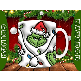 38 Plantillas Sublimación Tazas Navidad Grinch 3d