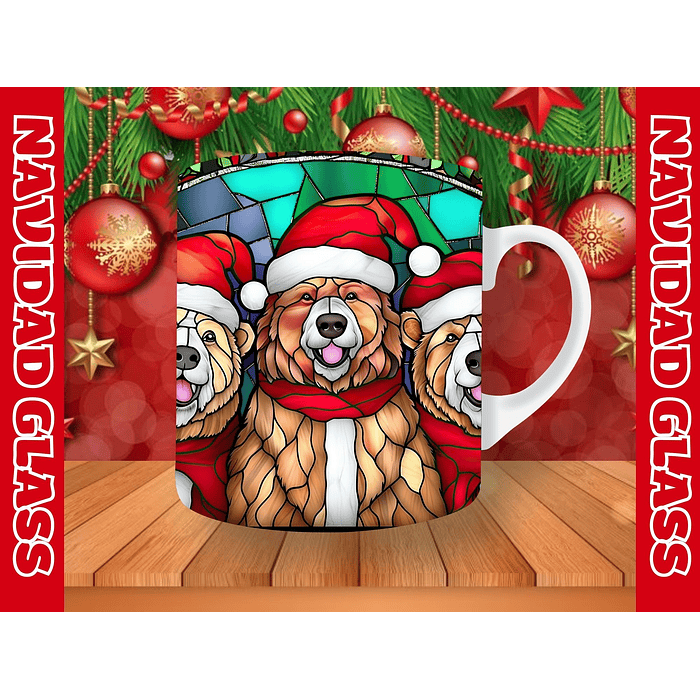 75 Plantillas Tazas Navidad - Efecto Vitral / Glass 3