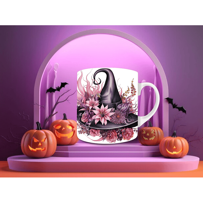 100 Plantillas Sublimación Tazas 3D - Halloween Pink 4
