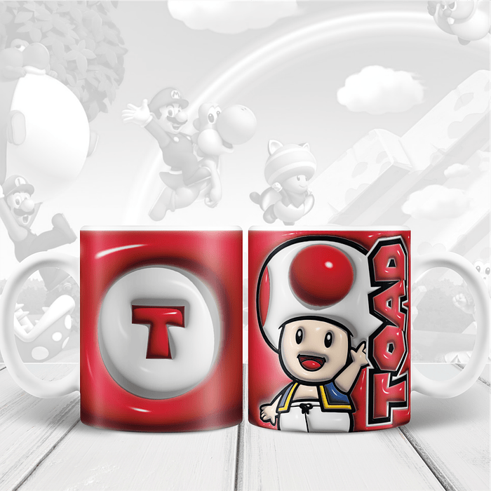 Plantillas Sublimación Tazas 3D Infladas Mario Bros V2 2