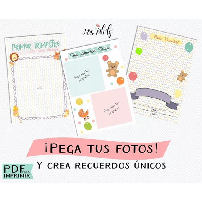 Kit Imprimible Agenda De Embarazo Diario Embarazada Control 5