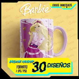 Plantillas Sublimación Tazas - Barbie Vol.1