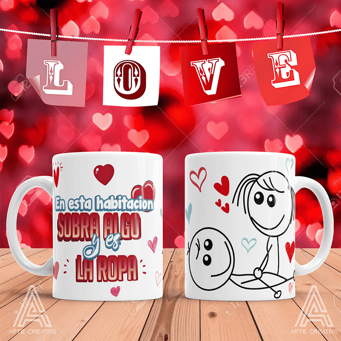 Plantillas Sublimación Tazas - Amor San Valentín Atrevidas Vol.18  5