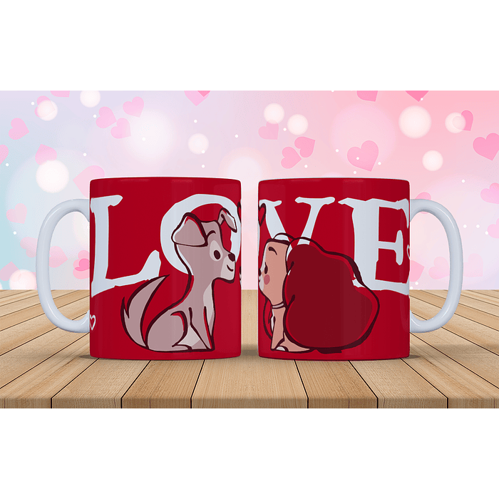 Plantillas Sublimación Tazas + Jarros - Amor San Valentín Vol.18 11