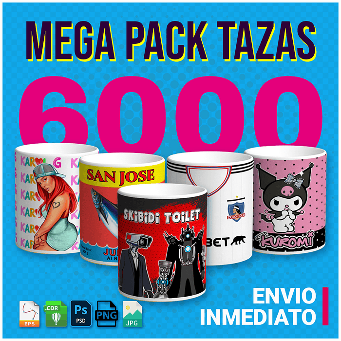 Mega Pack + 6000 Plantillas Sublimación Tazas / Actualizado 2024