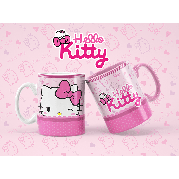  Plantillas Sublimación Tazas - Hello Kitty 1