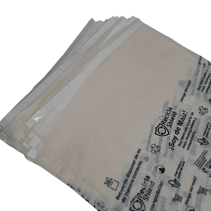 Bolsa de Seguridad Compostable 30 x 40 cm – Cal 2.0 | Pack 100 sobres 2