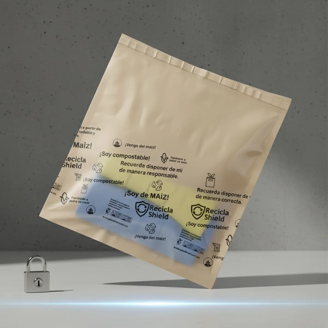 Bolsa de Seguridad Compostable 30 x 40 cm – Cal 2.0 | Pack 100 sobres 4