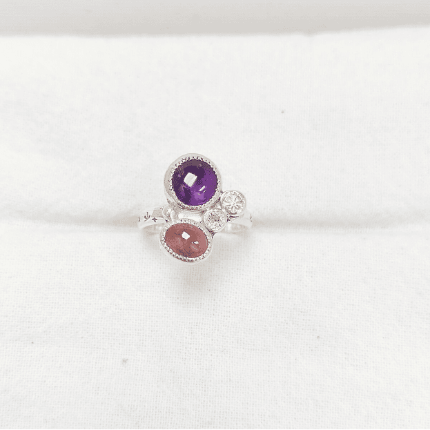 Anillos Mix – únicos de plata 950 con diferentes piedras 19