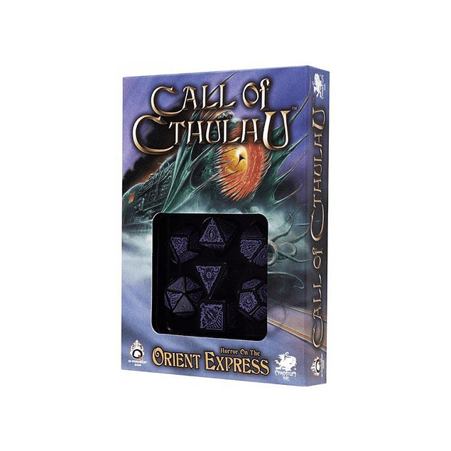 Call of Cthulhu Horror on the Orient Express Black & purple set de 7 Dados
