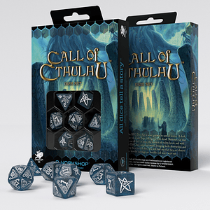 Call of Cthulhu: Abyssal & white dice set